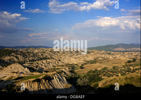 Italie, Basilicate, paysage près d'Aliano Banque D'Images