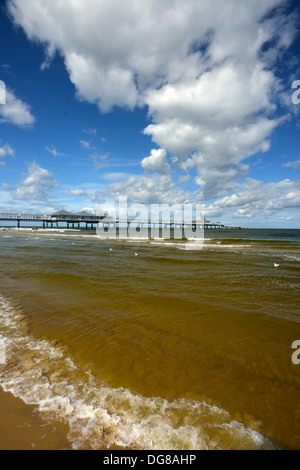 Pont de la mer à Heringsdorf, Usedom, Allemagne Banque D'Images