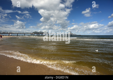 Pont de la mer à Heringsdorf, Usedom, Allemagne Banque D'Images