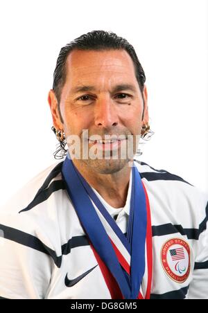 Park City, Utah, USA. 16 Oct, 2013. Jimmy Joseph, 51 de New Hartford, New York - Paralympiques - le curling. Sommet des médias Olympique USOC à Park City, Utah © Erich Schlegel/ZUMAPRESS.com/Alamy Live News Banque D'Images