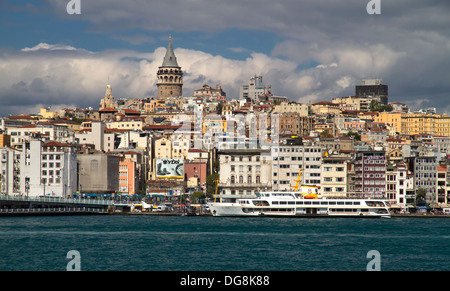 Turquie Istanbul Vue de la tour de Galata et de la Vieille Ville Banque D'Images