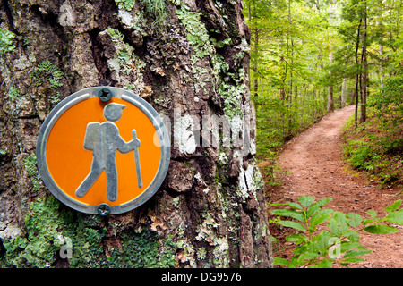 Signe de la North Carolina Arboretum - Asheville, Caroline du Nord USA Banque D'Images