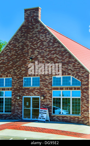 Centre culturel du moulin en face de la station de moulin d'immigrants dans la région de Fulton, Illinois, une ville le long de la Lincoln Highway Banque D'Images