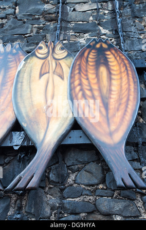 Le fumoir de Craster, qui abrite les célèbres Kippers Craster, Northumberland, Angleterre. Banque D'Images