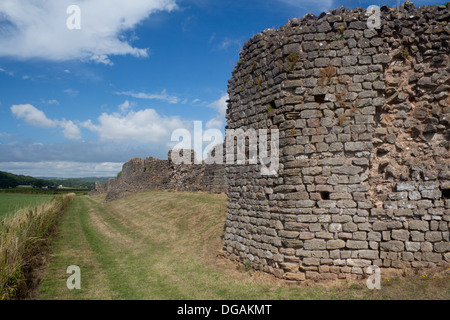 Murs de ville romaine de Venta Silurum Caerwent Monmouthshire Gwent South East Wales UK Banque D'Images