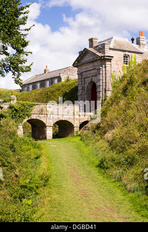 Le Château de Pendennis, une forteresse qui a protégé de l'invasion de Cornwall pour 450 ans, Falmouth, Royaume-Uni. Banque D'Images