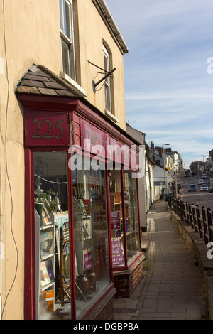 High street Devon Honiton Banque D'Images