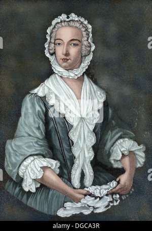 Charles Édouard Stuart (1720-1788). Aristocrate écossais. Le prince Charles Édouard Stuart déguisé comme Betty Burke, 1747. De couleur. Banque D'Images