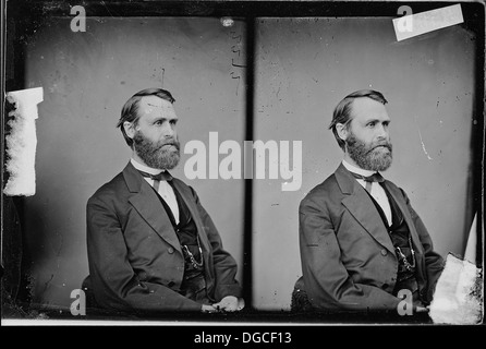 Le général Jacob D. Cox, un éminent général de l'Union pendant la guerre de Sécession, est représenté dans une photographie historique de sa carrière militaire. Banque D'Images