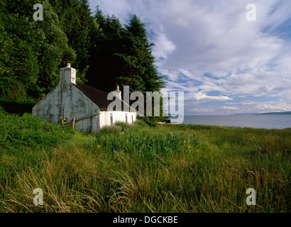 Sandaig croft et voir SW à travers son de giboulée : partie de l'établissement de Gavin Maxwell's 'Camusfearna' dans son livre à succès de l'anneau de l'eau lumineuse. Banque D'Images