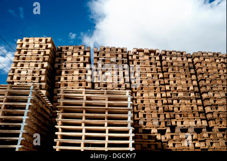 Palettes en bois Banque D'Images