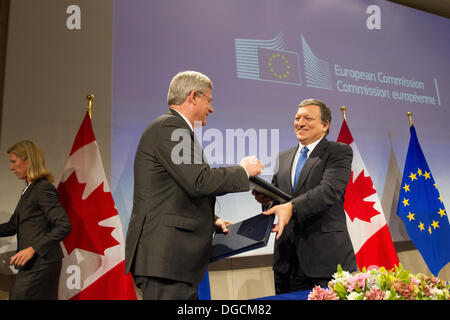 Stephen Harper Premier ministre du Canada visitez l'Europe Banque D'Images