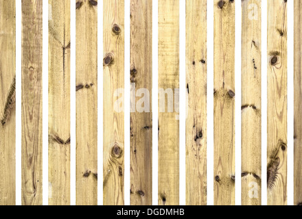 Clôture en bois isolé sur fond blanc Banque D'Images