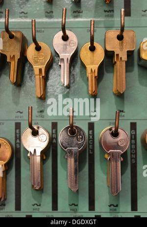 Portoirs de touches à key cutting shop Banque D'Images