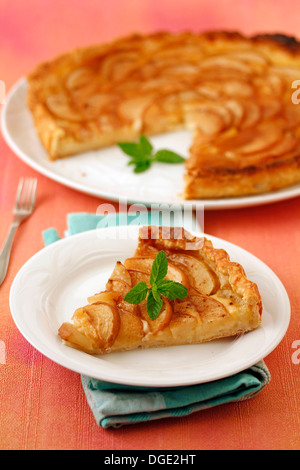 Tarte aux poires. Recette disponible. Banque D'Images