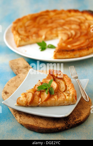 Tarte aux poires. Recette disponible. Banque D'Images