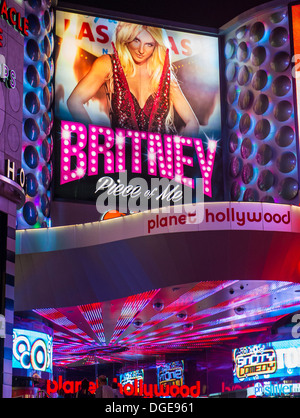 L'affiche du spectacle de Britney Spears au Planet Hollywood Resort à Las Vegas. Banque D'Images