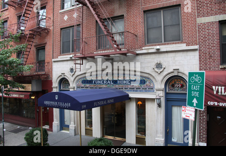 Maison funéraire de Greenwich Village à New York City Banque D'Images