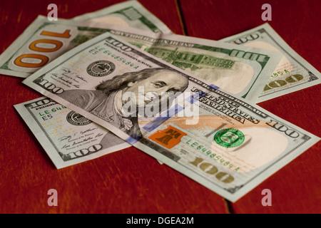 Une centaine de nouveaux billets d'un Dollar Banque D'Images