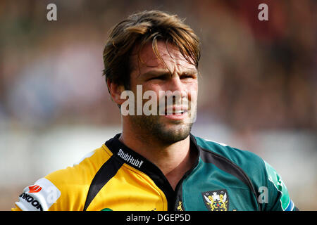 Northampton, Royaume-Uni. 20 Oct, 2013. Portrait de Northampton, Ben Foden. Action de la H Cup 2013-2014 1 2 Ronde match entre Northampton Saints (FRA) et Ospreys (WAL) joué au Franklin's Gardens, Northampton le dimanche 20 octobre 2013. Credit : Graham Wilson/Alamy Live News Banque D'Images