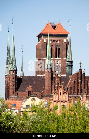 Eglise Saint Mary de Gdansk - Marienkirche. Banque D'Images