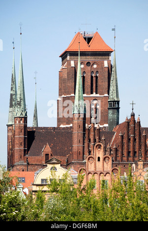 Eglise Saint Mary de Gdansk - Marienkirche. Banque D'Images