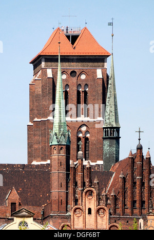 Eglise Saint Mary de Gdansk - Marienkirche. Banque D'Images