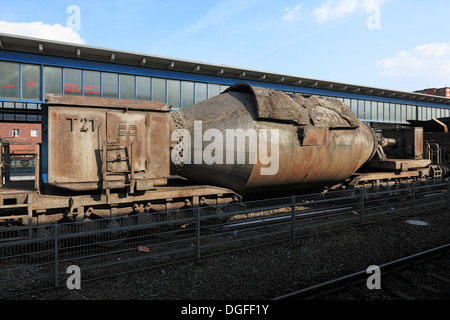 D-Oberhausen, Ruhr, Bas-rhin, Rhénanie du Nord, Westphalie, NRW, LVR Industrial Museum, musée de la gare principale de Oberhausen, plate-forme, ose pan torpille Banque D'Images