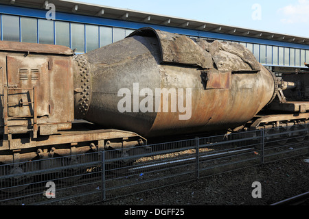 D-Oberhausen, Ruhr, Bas-rhin, Rhénanie du Nord, Westphalie, NRW, LVR Industrial Museum, musée de la gare principale de Oberhausen, plate-forme, ose pan torpille Banque D'Images