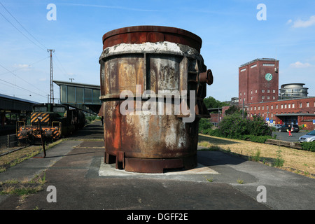 D-Oberhausen, Ruhr, Bas-rhin, Rhénanie du Nord, Westphalie, NRW, LVR Industrial Museum, musée de la gare principale de Oberhausen, plate-forme, EH 158 locomotives, foundry louche Banque D'Images