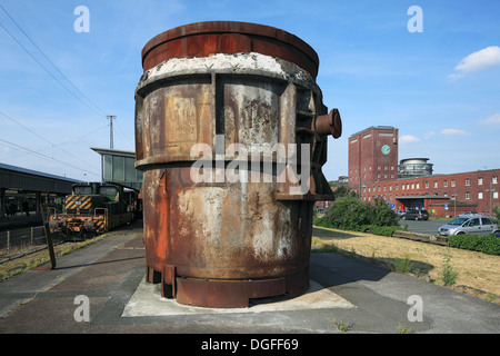 D-Oberhausen, Ruhr, Bas-rhin, Rhénanie du Nord, Westphalie, NRW, LVR Industrial Museum, musée de la gare principale de Oberhausen, plate-forme, EH 158 locomotives, foundry louche Banque D'Images