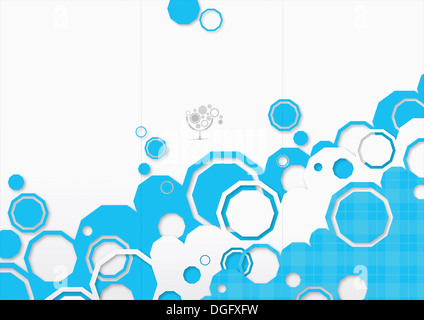 Arrière-plan ppt template design avec des formes bleu Banque D'Images