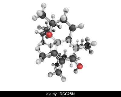 Structure chimique de la vitamine E, également connu sous le nom de alpha-tocophérol, bille et stick modèle. Banque D'Images
