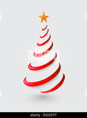 Merry Christmas Tree decoration design. Vecteur EPS10. Banque D'Images