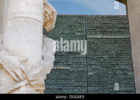 Portes de bronze de façade de la Passion, la Sagrada Família, Temple Expiatori Basílica je de la Sagrada Família, basilique et Banque D'Images