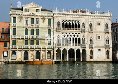 Palazzo Coletti Giusti Hôtel Duodo Palace et Palazzo Ca' d'Oro palace, Grand Canal, le quartier de Cannaregio, Venise, Vénétie, Italie Banque D'Images