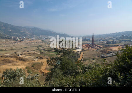 Les usines de briques situé à l'ouest de Katmandou, à l'Ouest de Kathmandu, Kathmandu, Népal, Zone Bagmati Banque D'Images