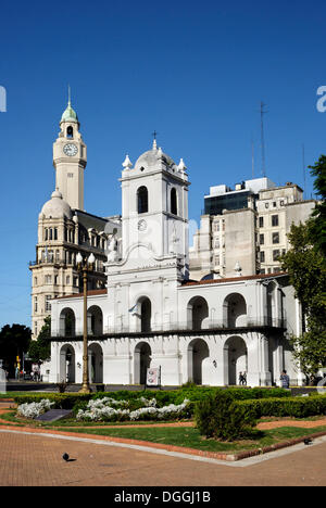 Immeuble Cabildo, ex-gouvernement, Plaza de Mayo square, district de Montserrat, à Buenos Aires, Argentine, Amérique du Sud Banque D'Images