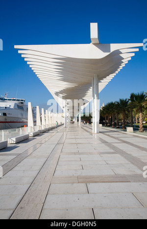 Quay deux El Palmeral de las Sorpresas moderne de développement nouveau terminal croisière Malaga, Espagne Banque D'Images