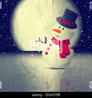 Image de fond et la lune bonhomme Banque D'Images