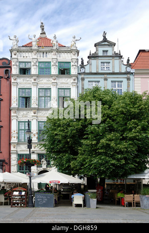 Chambre d'or sur le marché depuis longtemps à Gdansk. Banque D'Images