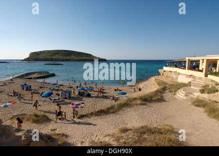 Cala Conta (Platjes de ses comptes), Ibiza Banque D'Images