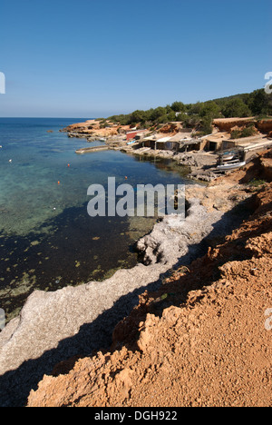 Pou d'es Lleo, plage de San Carlos, Ibiza, Espagne Banque D'Images