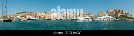 Port de plaisance et de la citadelle de Calvi, Corse, Panorama du nord de la France Banque D'Images