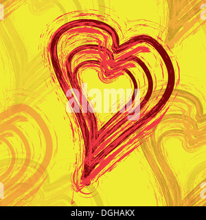 Seamless background - coeurs brossé. Banque D'Images