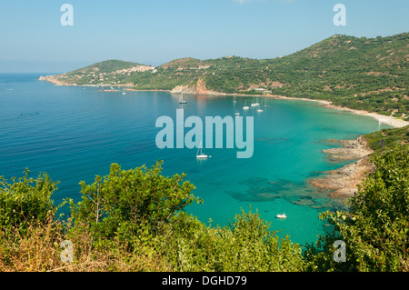 Inlet dans le Golfe de Sagone, l'ouest de la Corse, France Banque D'Images