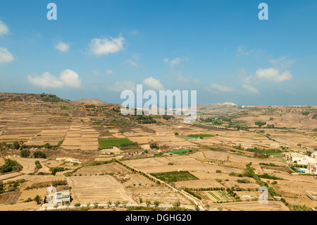 Voir à partir de la Citadelle, Rabat, Gozo, Malte Banque D'Images