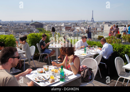 Paris France,9ème arrondissement,Boulevard Haussmann,au Printemps,grand magasin,terrasse sur le toit,vue sur la ville,le Déli-Cieux,restaurant Banque D'Images