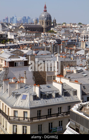 Paris France,9ème arrondissement,Boulevard Haussmann,au Printemps,grand magasin,toits,terrasse,vue sur la ville,France130821038 Banque D'Images