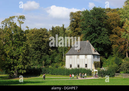 Maison de jardin de Goethe, l'UNESCO patrimoine culturel mondial, en parc sur l'ILM, Weimar, Thuringe, Allemagne Banque D'Images